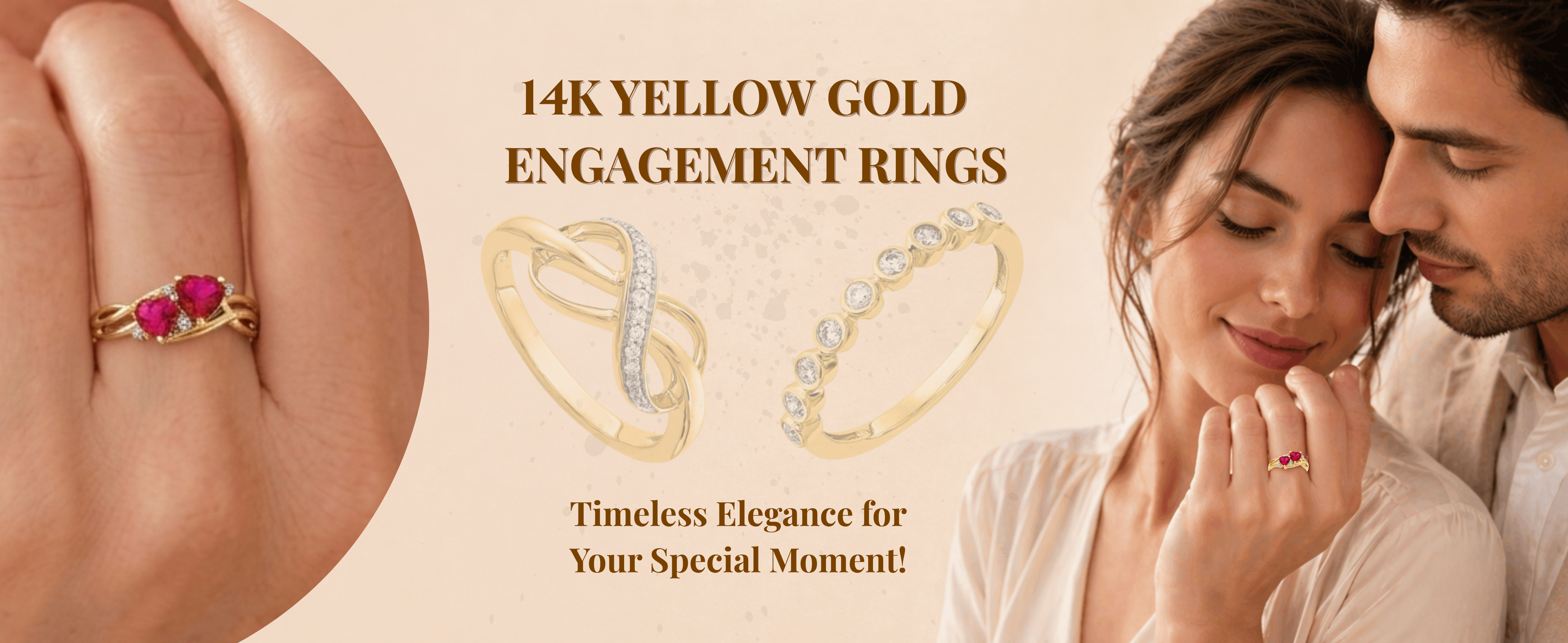 14k yellow gold engagement ring