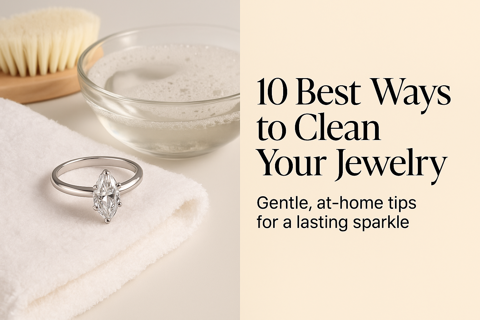 How to Clean Jewelry: 10 Best Ways to Care for Your Gold, Diamonds and Gemstones - Fine Color Jewels Clean Jewelry at home