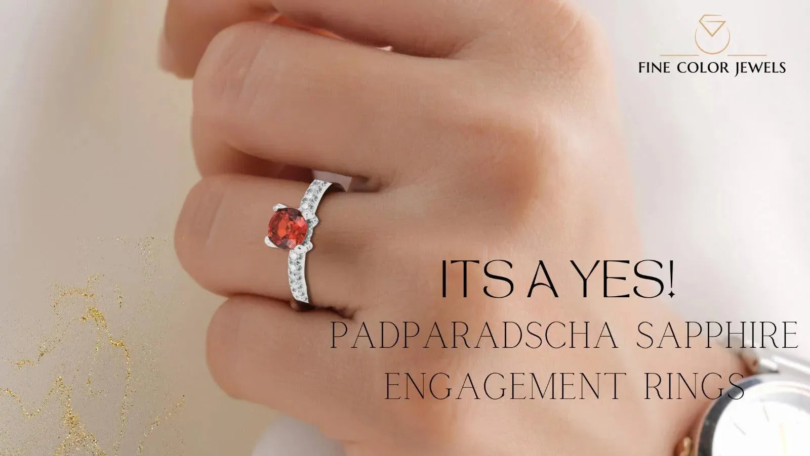 peach sapphire rings