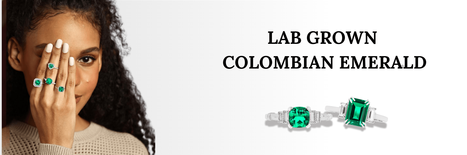 Lab Grown Colombian Emerald Collection - finecolorjewels.com