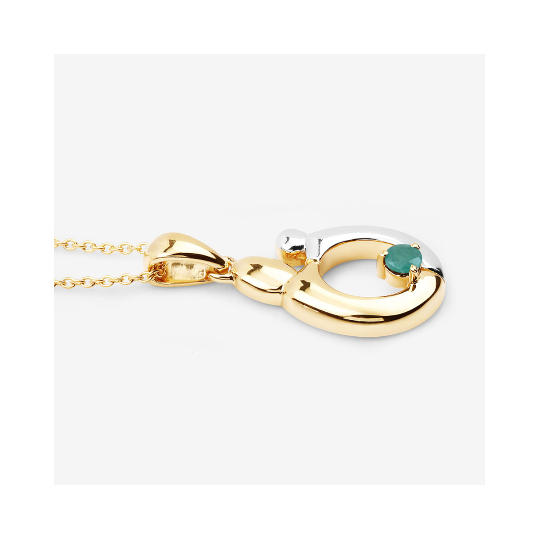 Genuine Emerald Mom Pendant Necklace