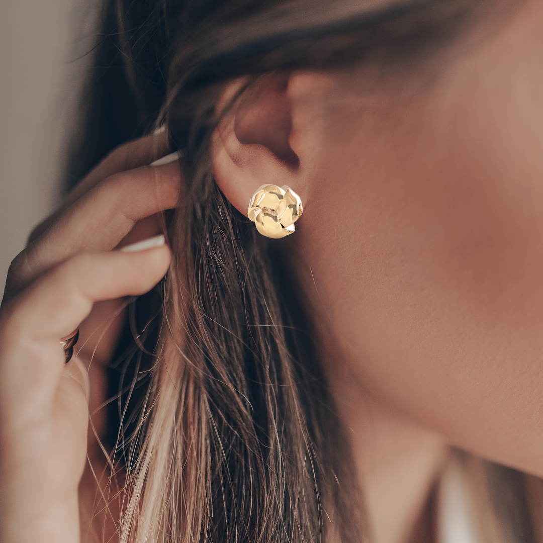 18K Gold Vermeil Knot Earrings