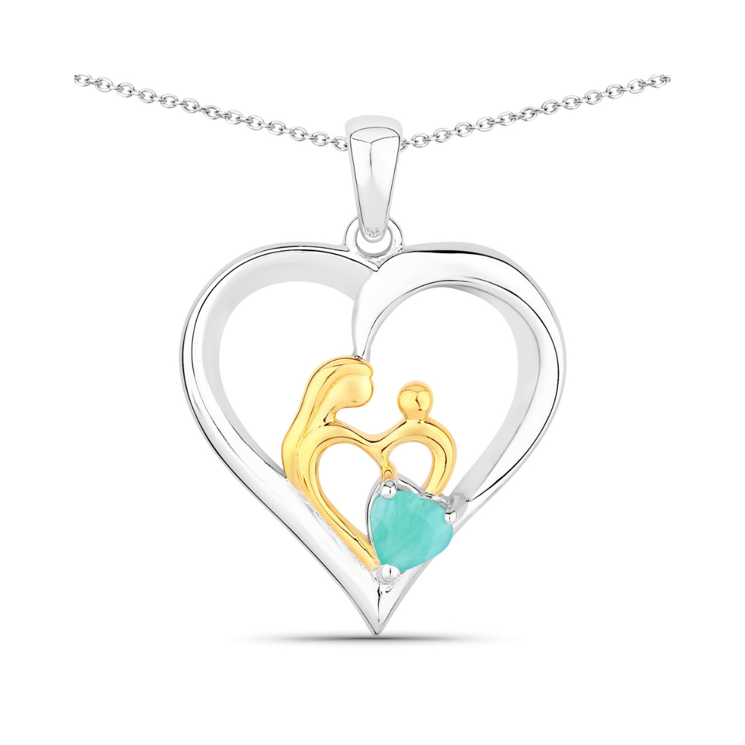 Genuine Emerald Daughter Mom Necklaces