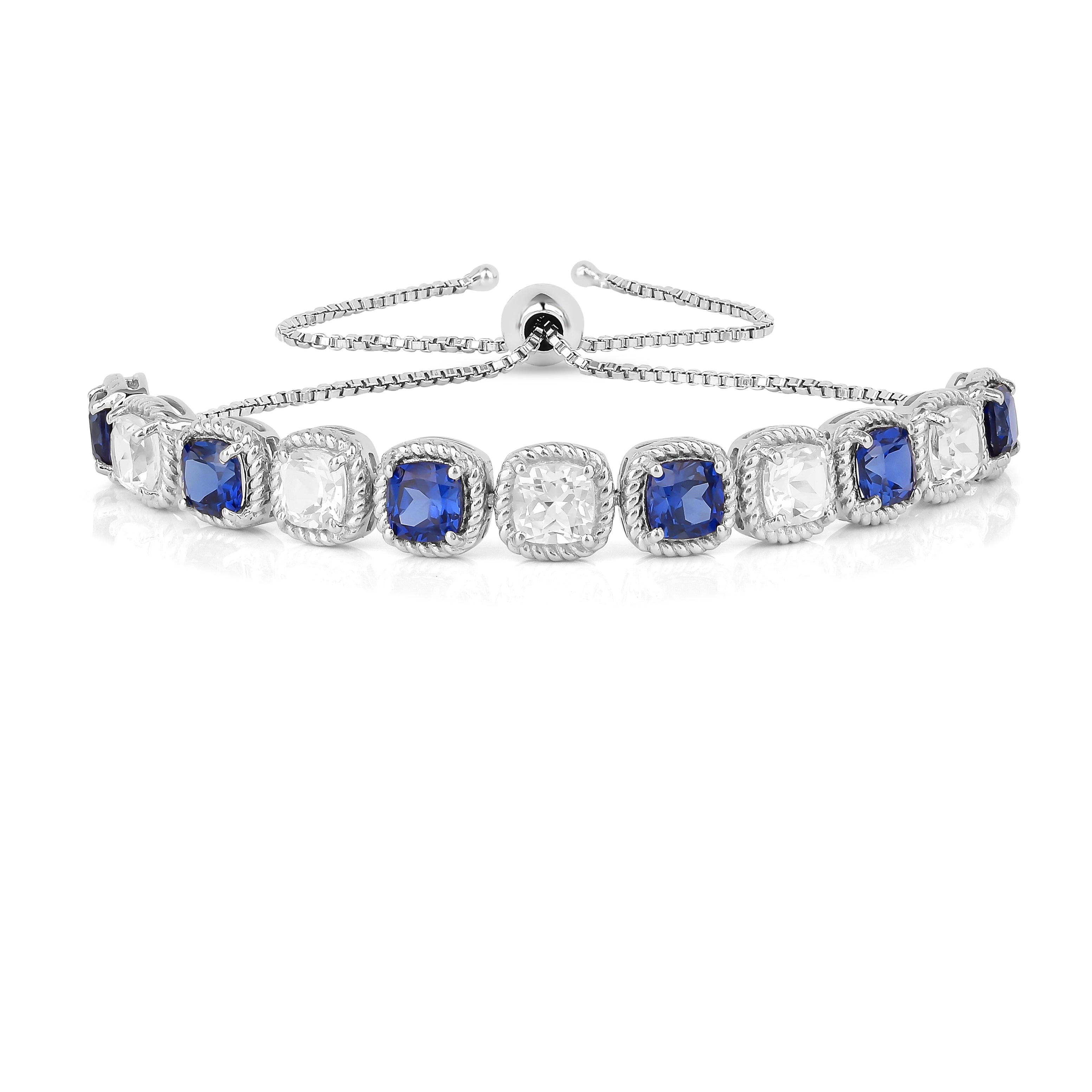 Bracelet de tennis en saphir pêche