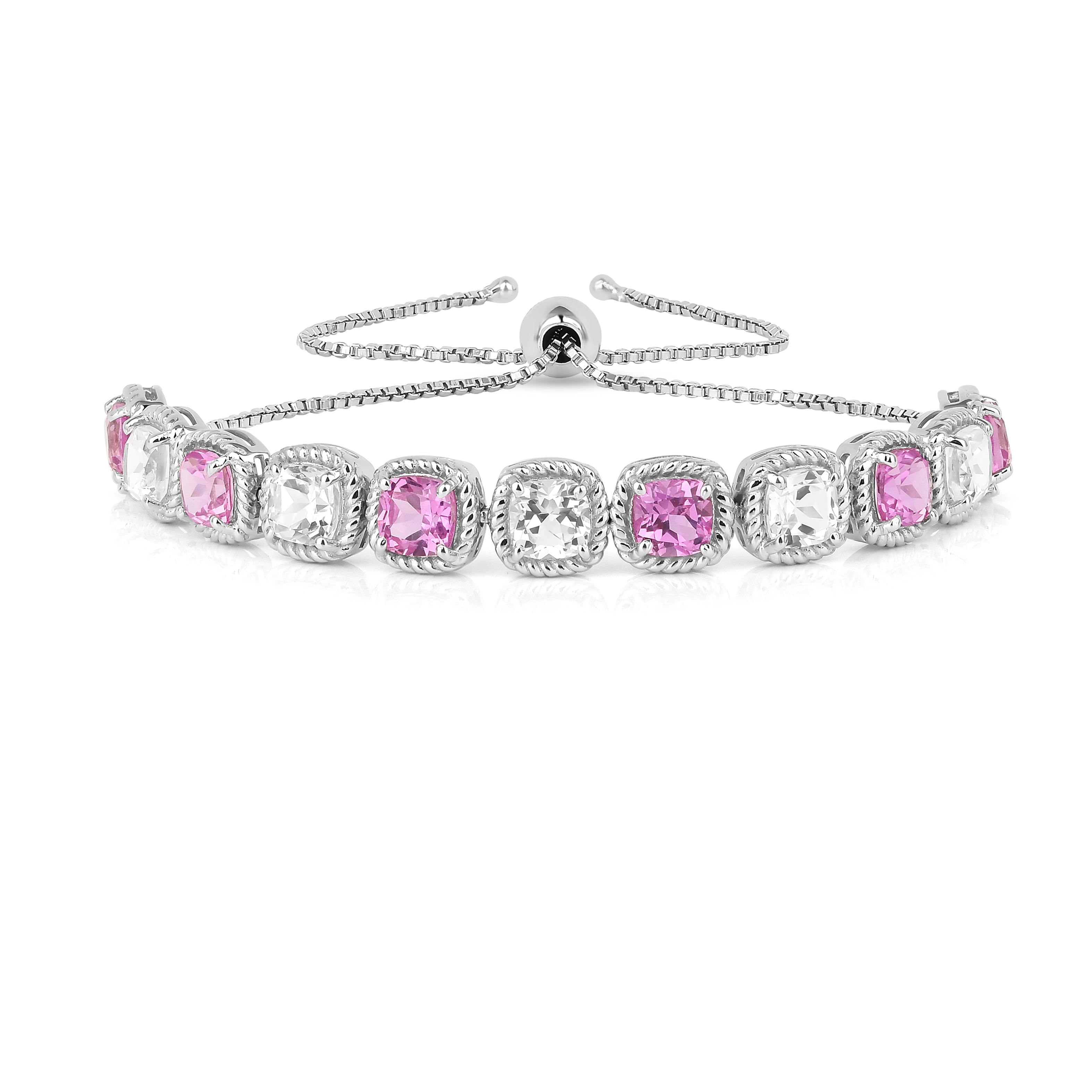 Bracelet de tennis en saphir pêche
