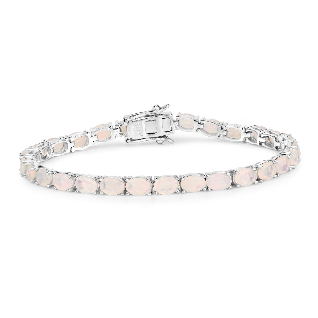 Ethiopian Opal Tennis Bracelet Silver Fine Color Jewels