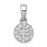 14K White Gold Lab Grown Diamond, Circle Cluster Pendants, affordable diamond jewelry