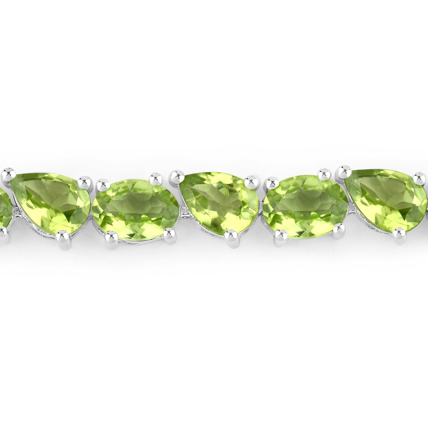 Natural Peridot Tennis Bracelet Silver Fine Color Jewels