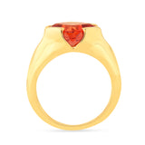 peach orange gemstone ring for women, affordable sapphire ring for women, sapphire ring under $100