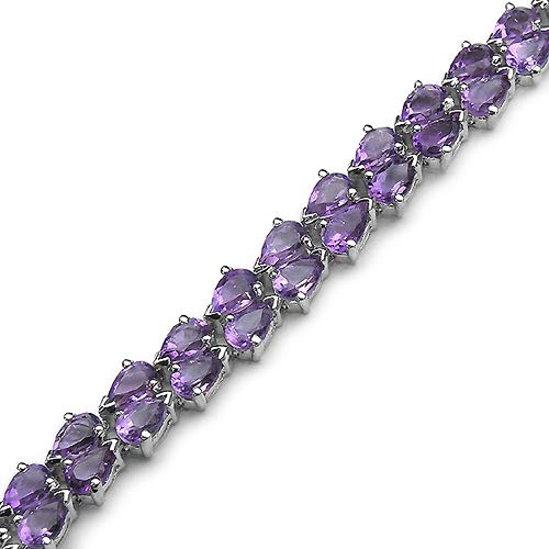 Natural Amethyst Tennis Bracelet Sterling Silver Fine Color Jewels
