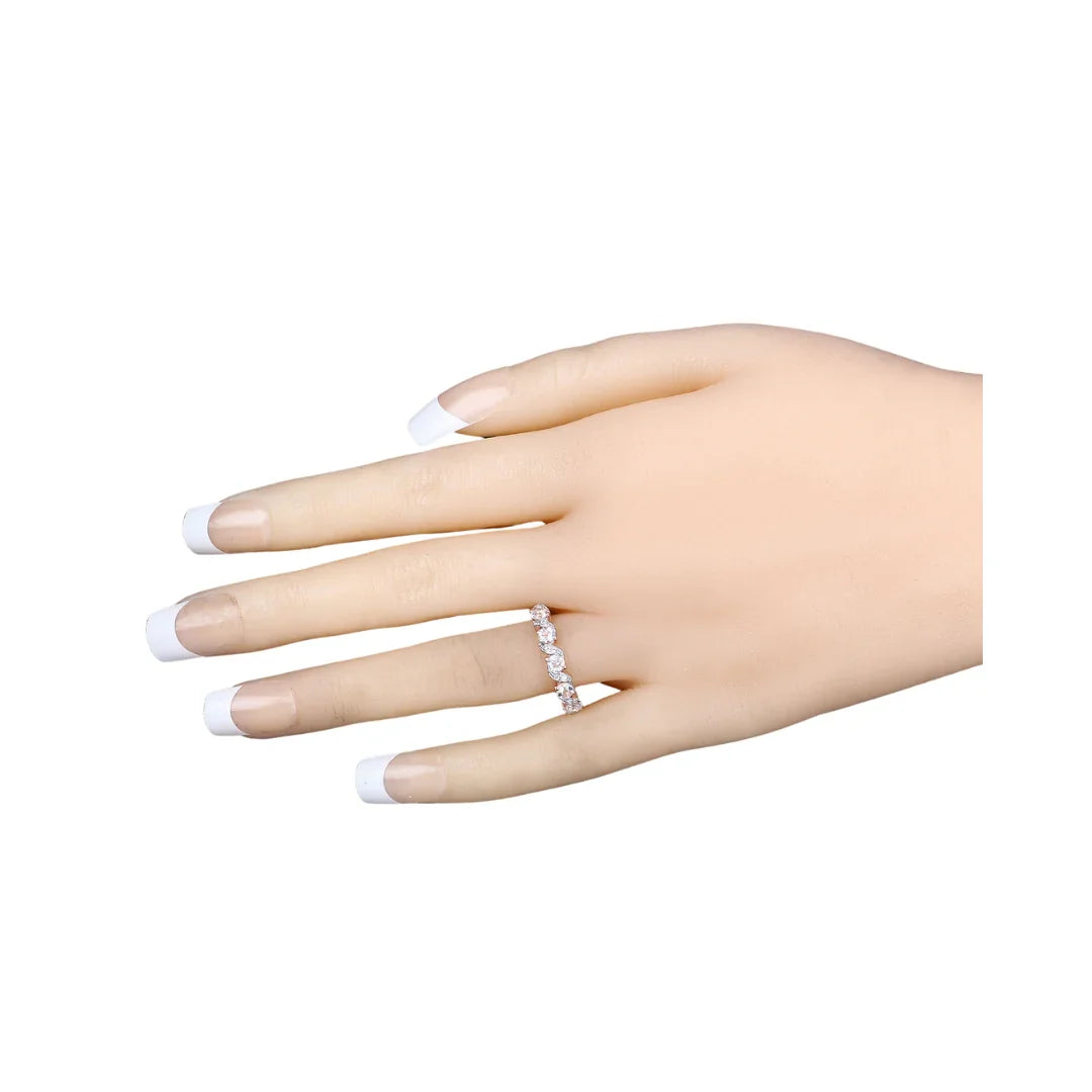 Peach Genuine Morganite 5 Stone Ring