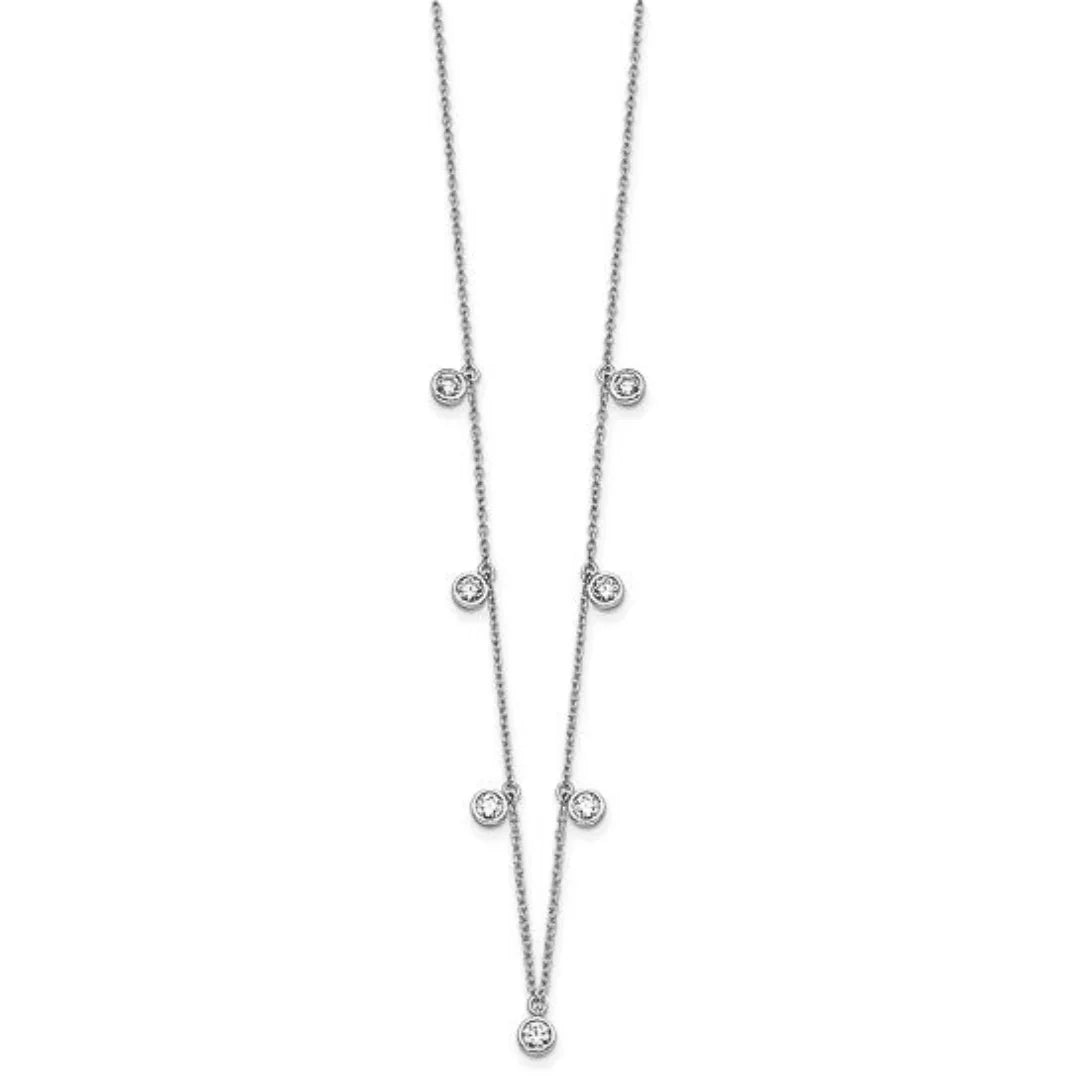 14K White Gold Lab Diamond Layering Necklace