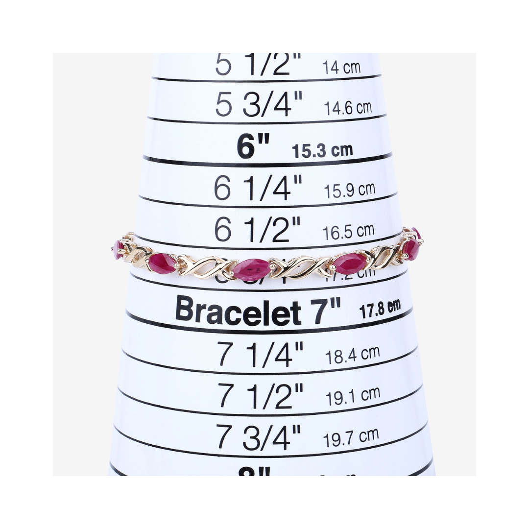 Genuine Ruby Crossover Bracelet