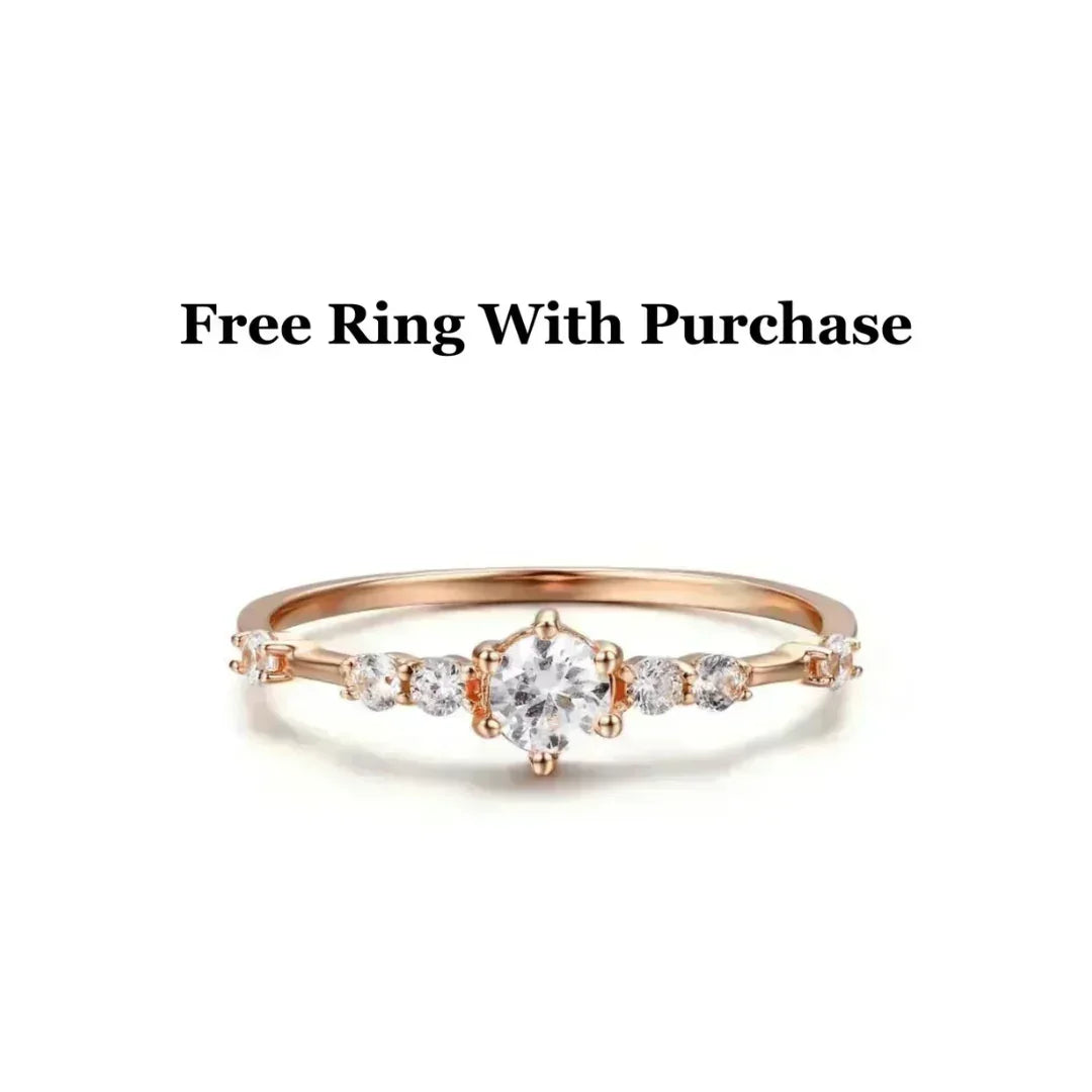 Natural Amethyst and Lab Diamond Bridge Ring
