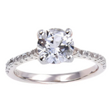 Sterling Silver White Topaz Ring, White topaz pave engagement ring, engagement ring design for owmen, wedding ring white topaz ring for women