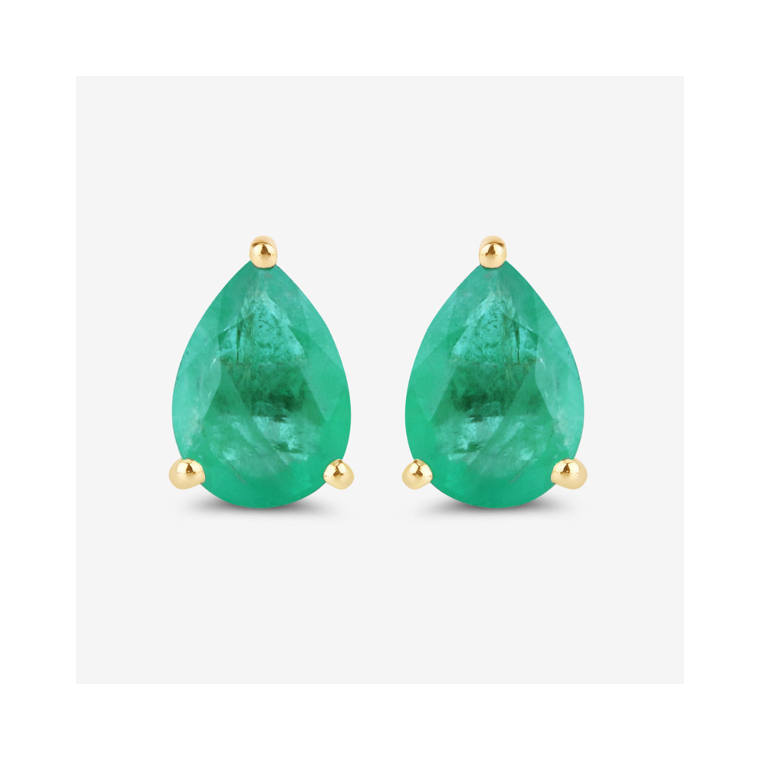 Genuine Zambian 10k Gold Teardrop Earrings Stud
