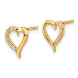 Lab Grown Diamond Open Heart Stud Earrings