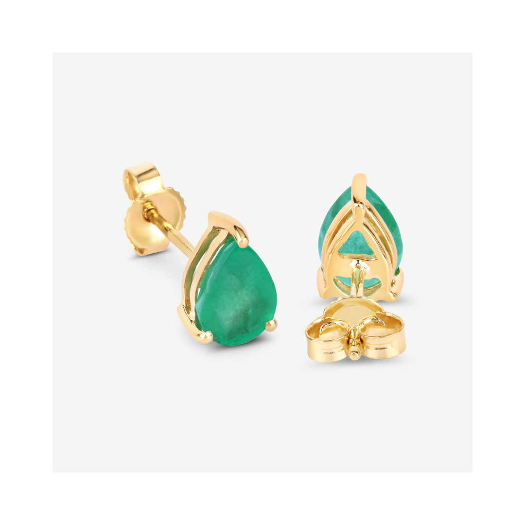 Genuine Zambian 10k Gold Teardrop Earrings Stud