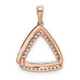 triangle pendant design, 14K rose gold jewelry, lab grown diamond jewelry