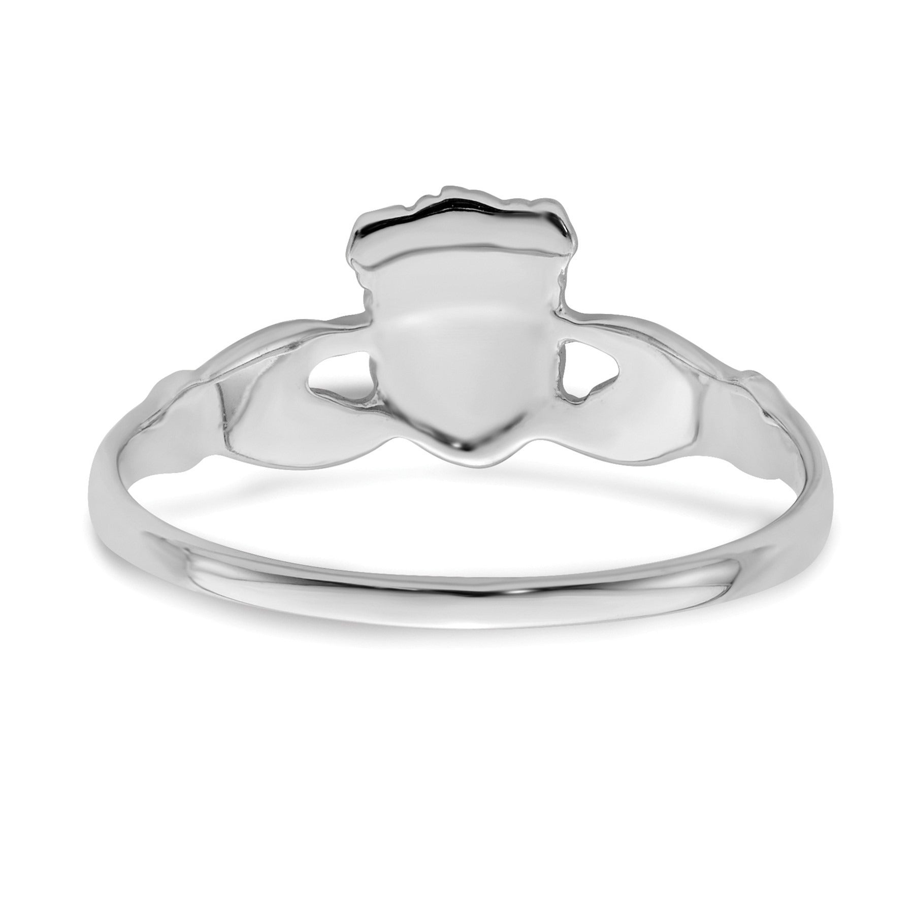 14k White Gold Irish Claddagh Ring