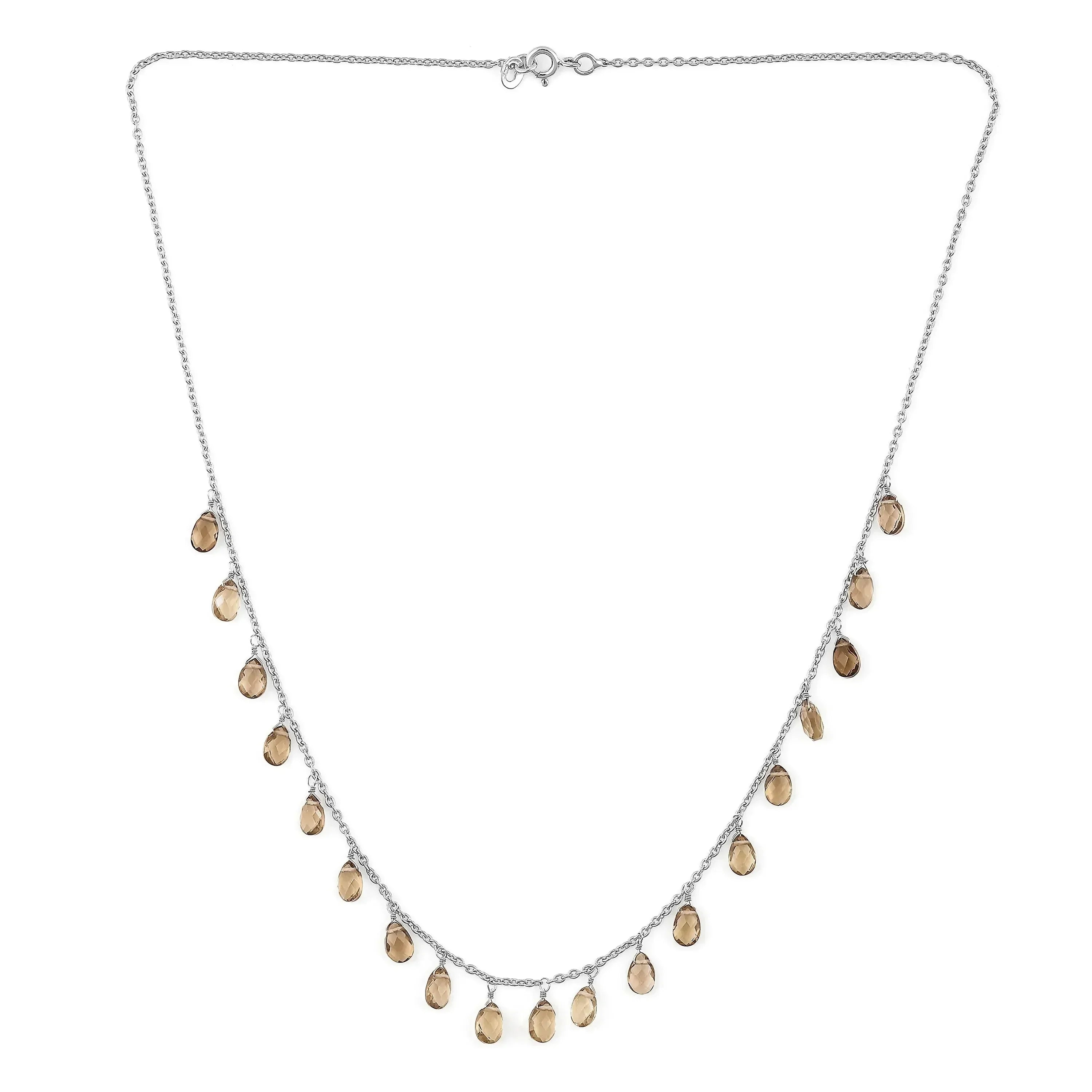 Collar de cuarzo ahumado en capas