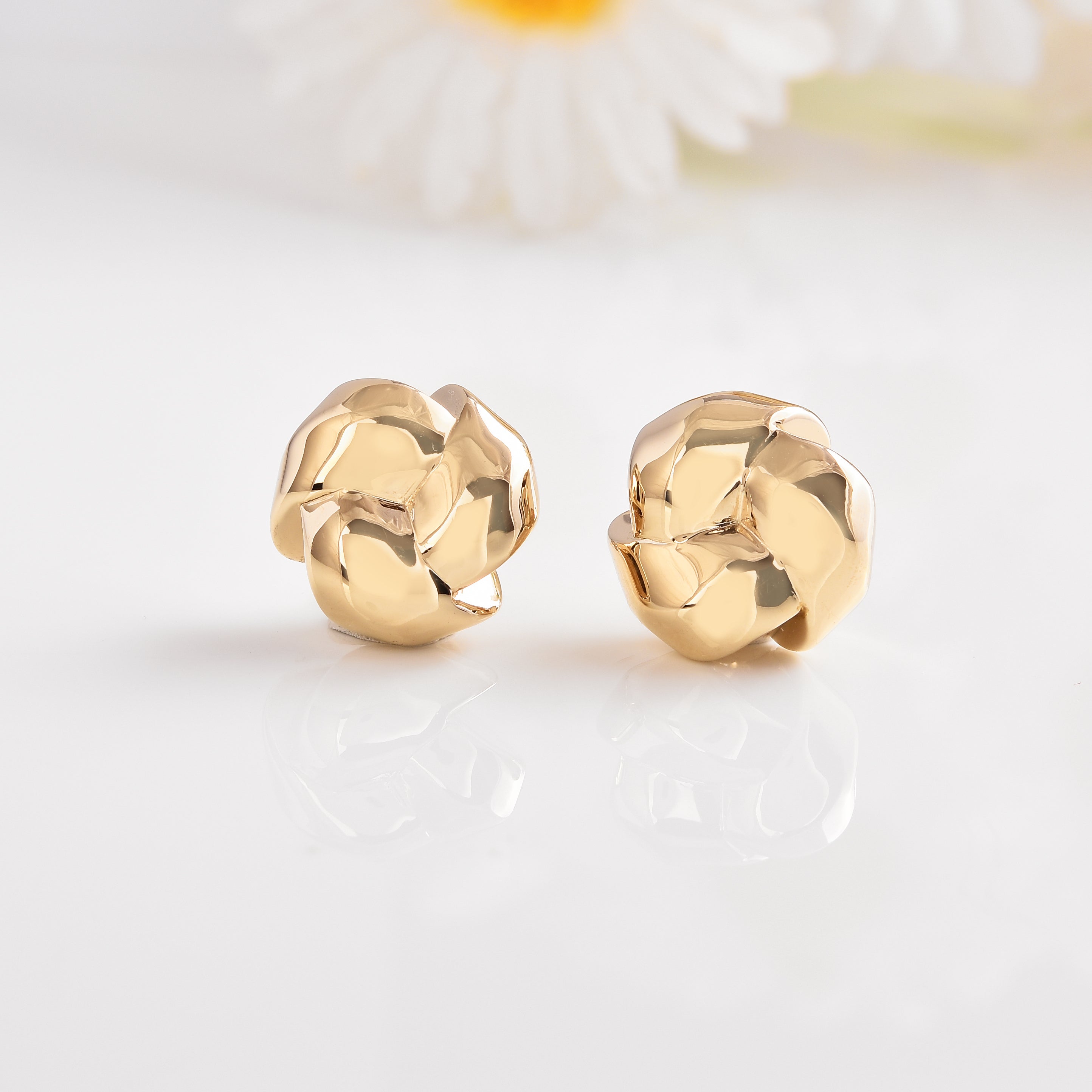 18K Gold Vermeil Knot Earrings