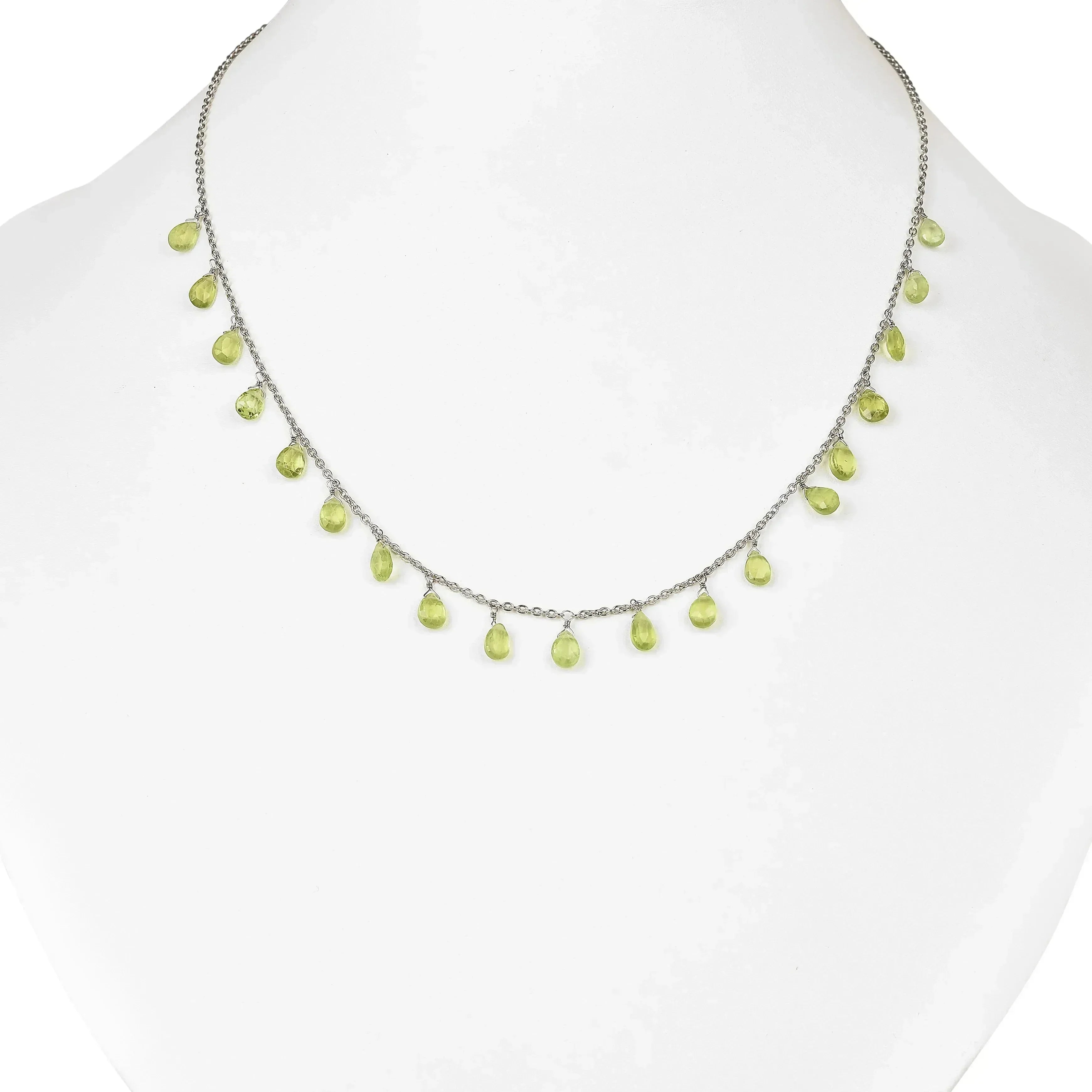 Dainty Layered Peridot Necklace