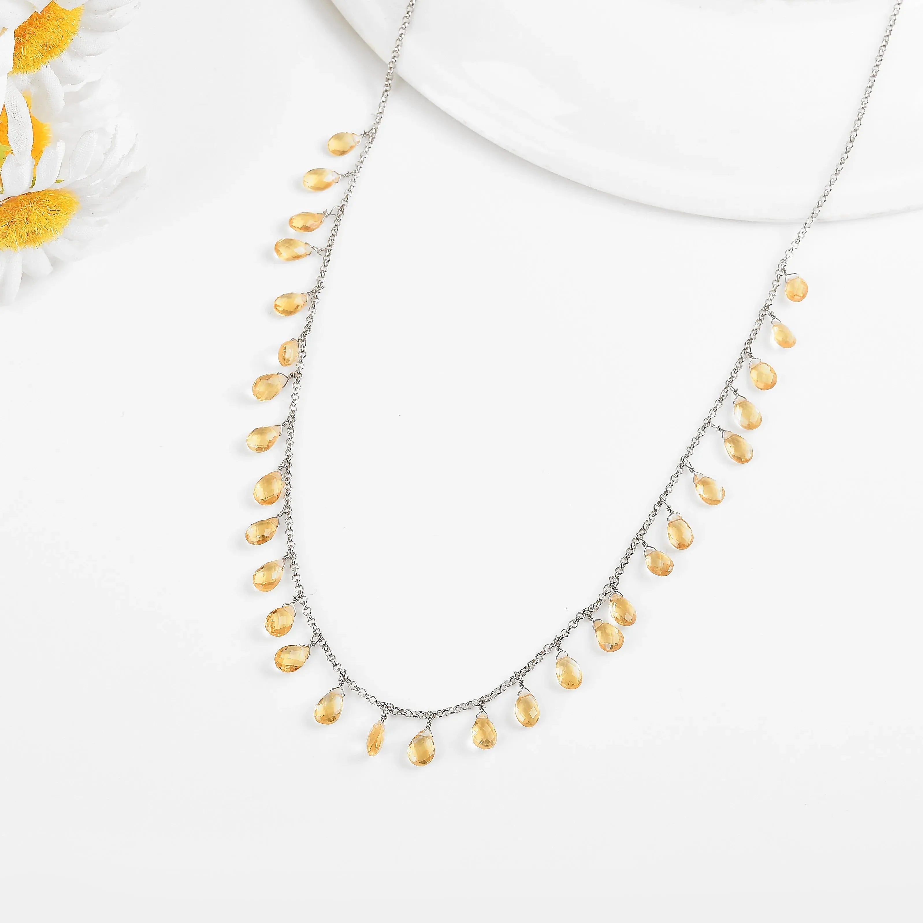 Collares de capas de citrino