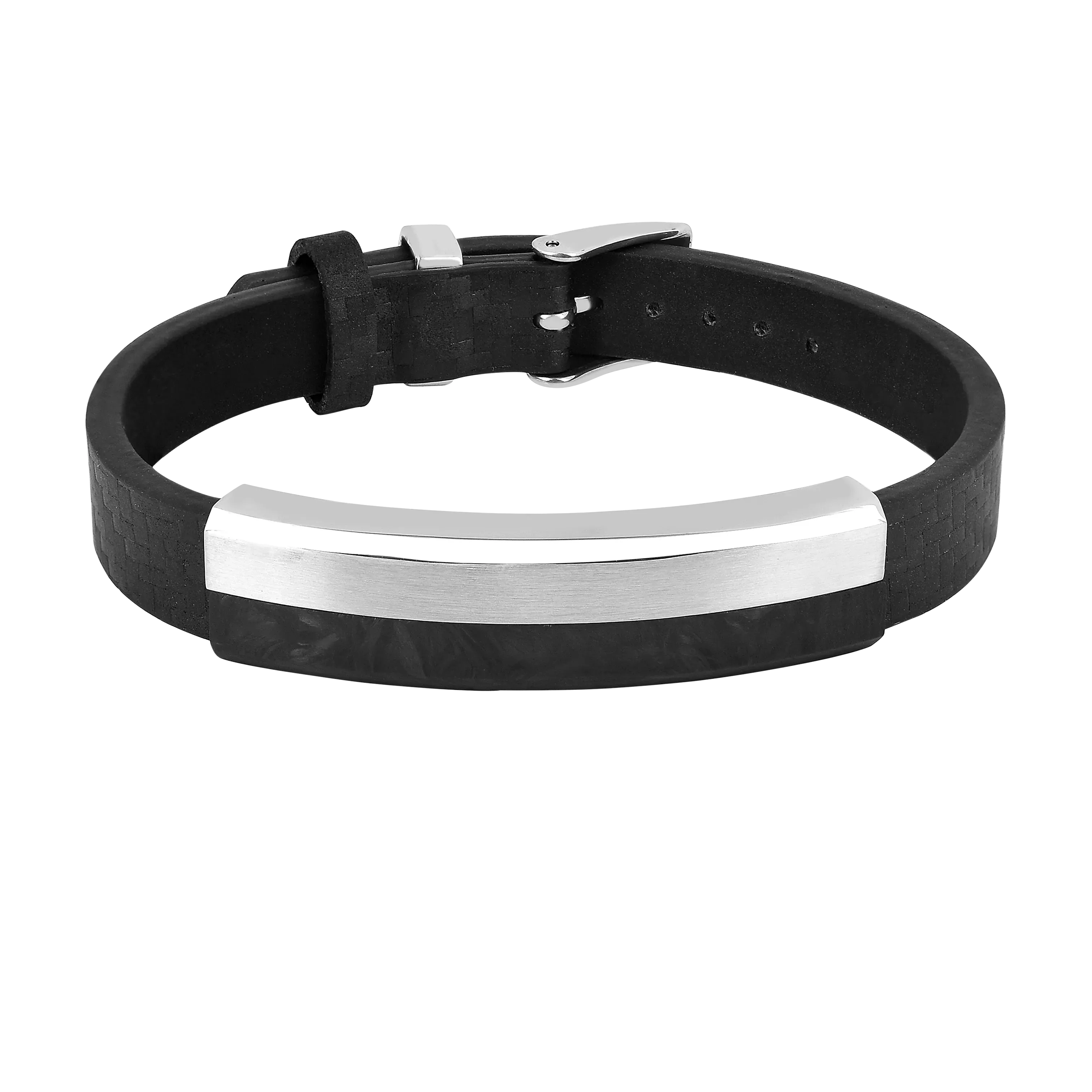 Real Black Leather Bracelet Mens