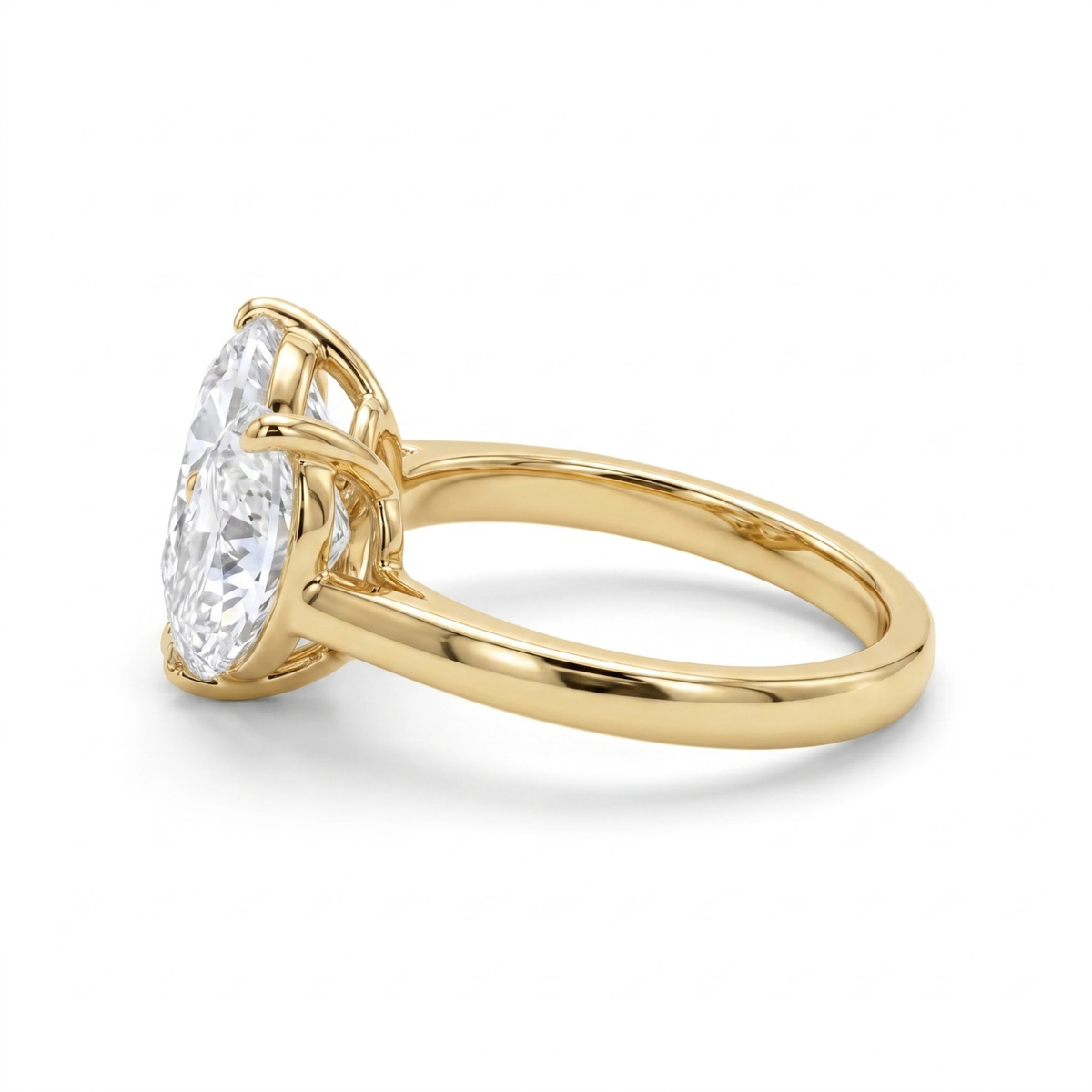 Toi et Moi Pear Shaped Emerald, Ruby, Sapphire and Lab Grown Diamond 14K Yellow Gold Two stone Ring