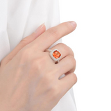 cushion cut sapphire ring for women on a budget, sapphire solitaire ring for her, solitaire ring for women