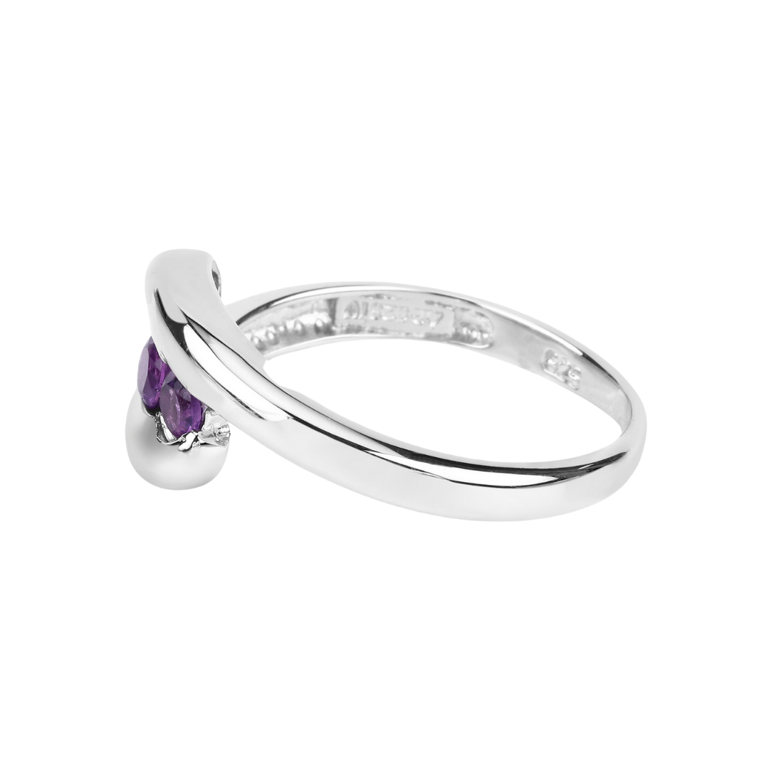 Natural Amethyst Bypass Ring