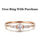 Diamond Baguette Engagement 10kt Rose Gold Ring