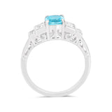 ocean blue gemstone ring