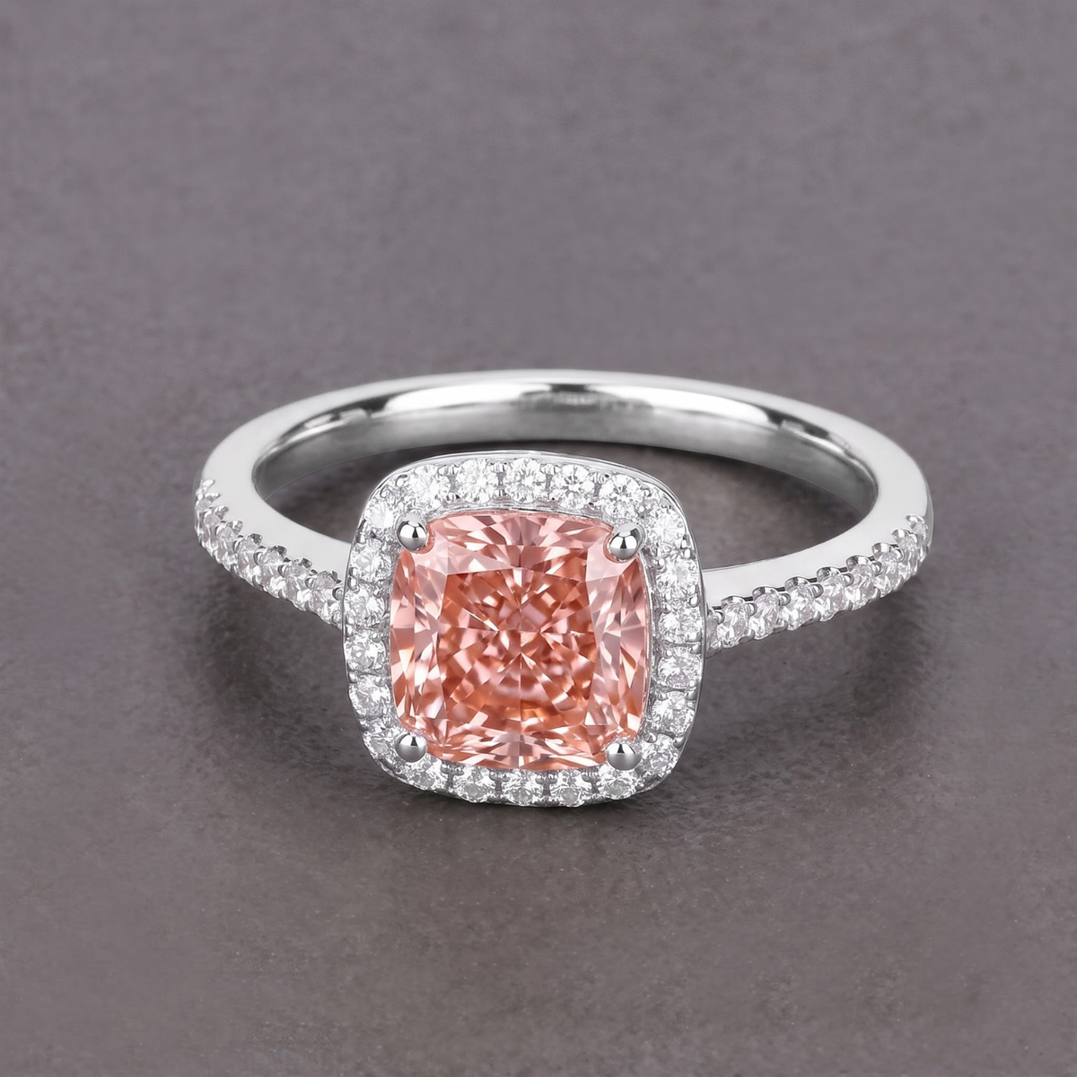 White gold ring, angle #Jewelry material_14-k-white-gold