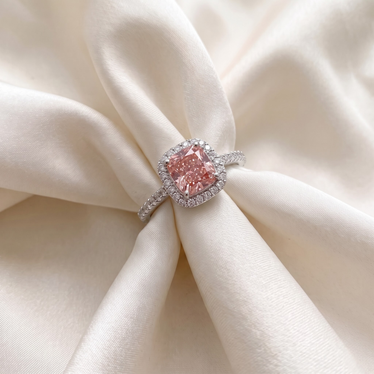 White gold ring, on fabric #Jewelry material_14-k-white-gold