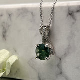 photo of Gift For Her Moss Agate Pendant Green Moss Agate Moss Agate Necklace Gift For Girlfriend Moss Agate black pendant gift black necklace gift round moss agate