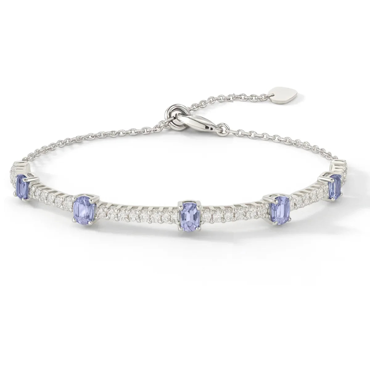 Bracelet ajustable en tanzanite