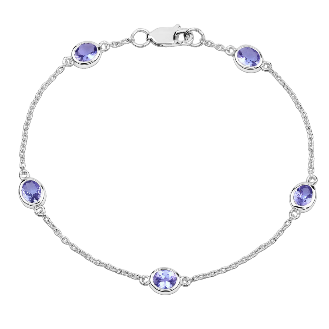 Genuine Purple Tanzanite By The Yard Bracelet