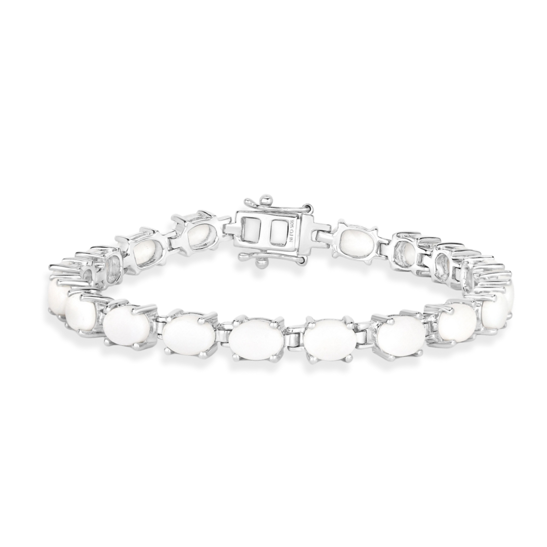 Natural Opal Tennis Bracelet