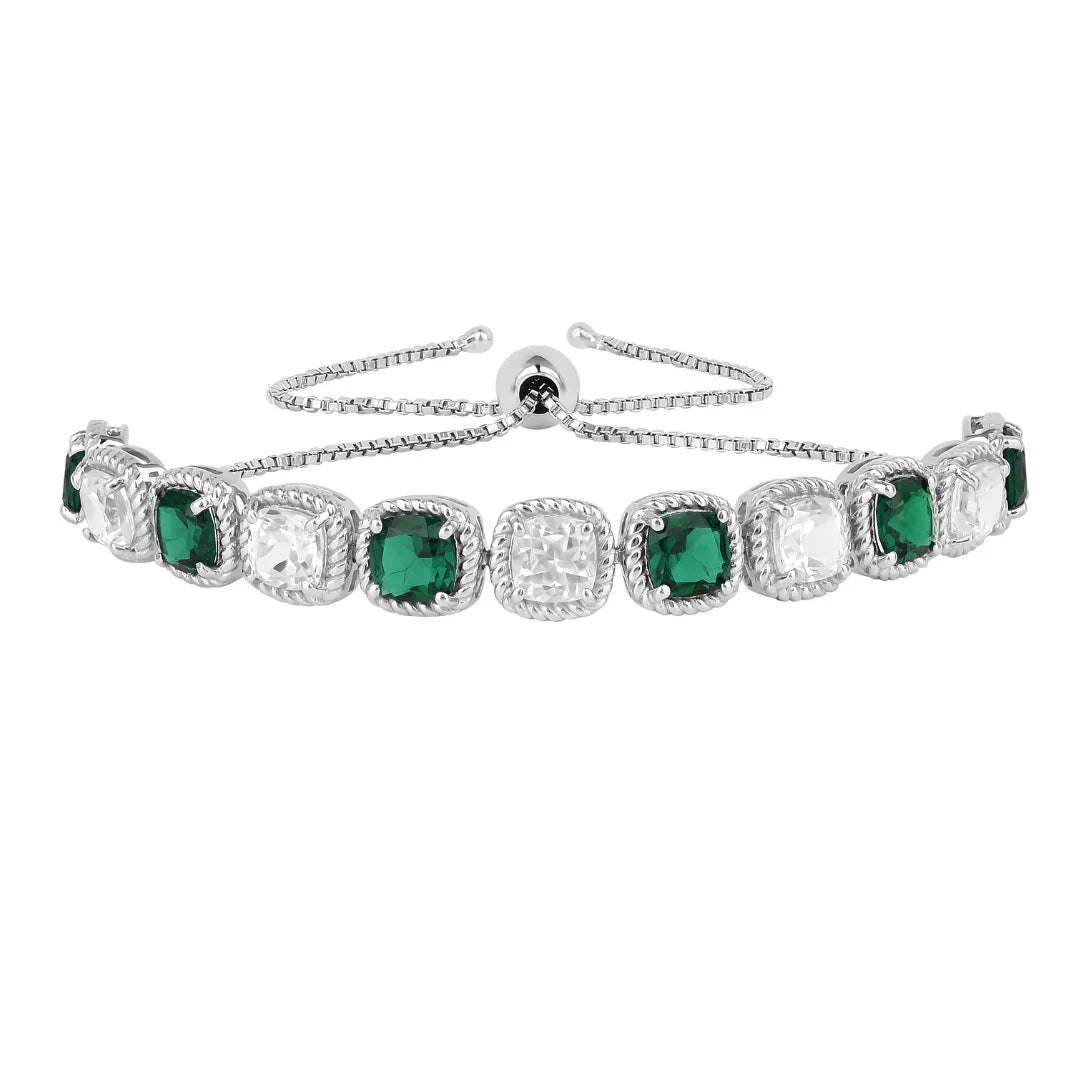 Pulsera de tenis con zafiro melocotón