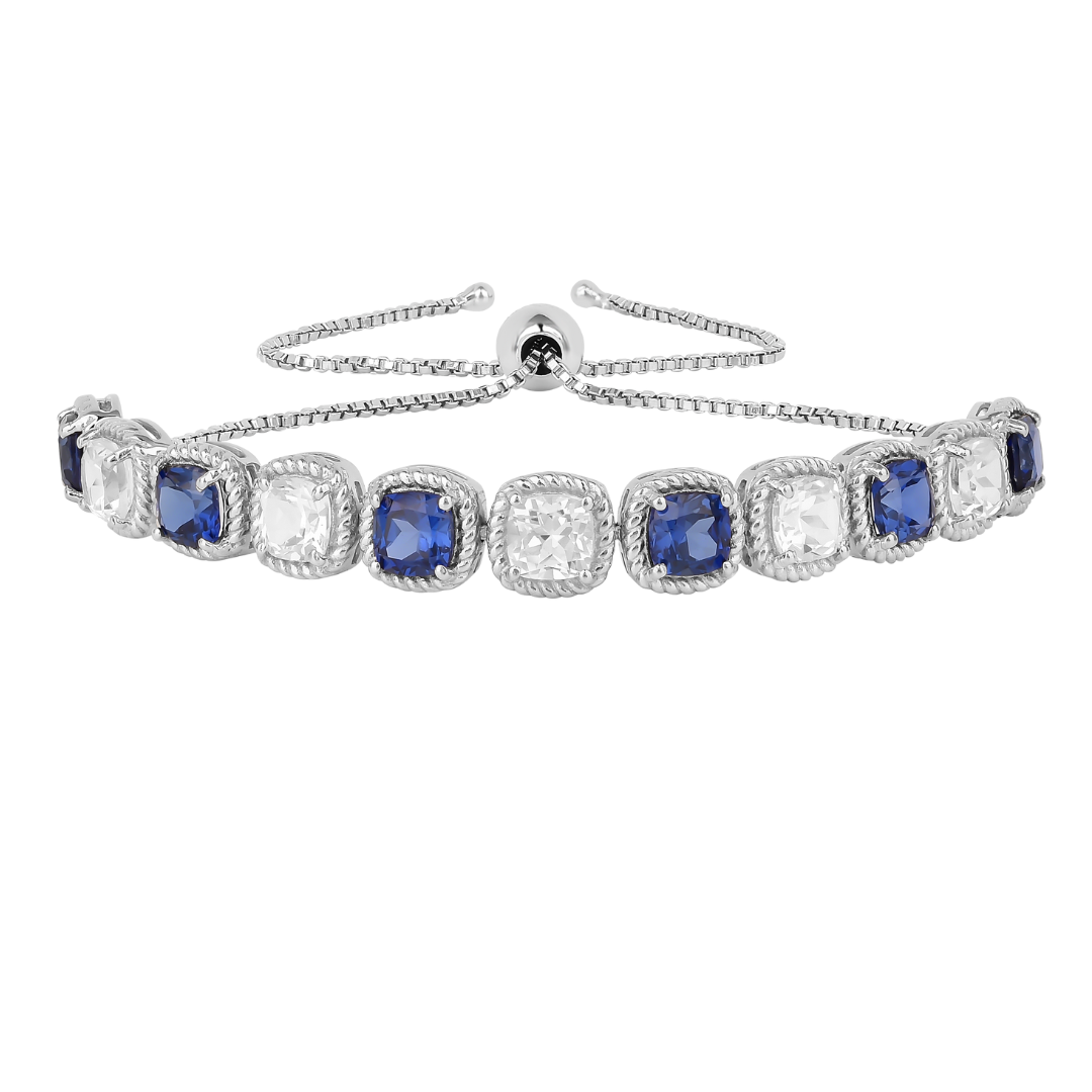 Bracelet de tennis en saphir pêche