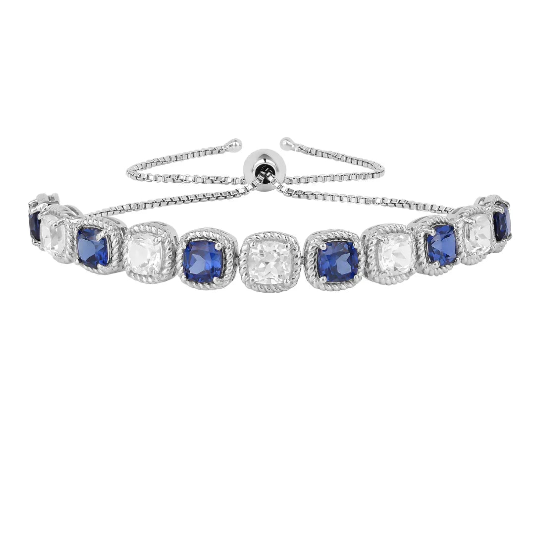 Bracelet de tennis en saphir pêche