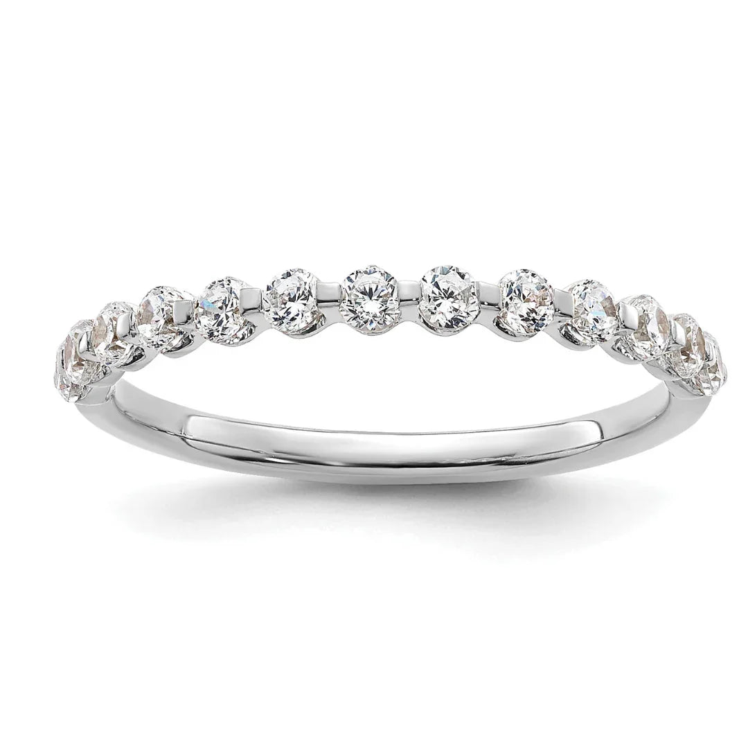 14K Gold Lab Grown Diamond Half Eternity Band Ring Fine Color Jewels 14k gold jewelry, 14k White Gold, 14K White Gold Lab Grown Diamond wedding gift, Bezel Diamond Eternity Band, bezel diamond ring, Bezel-Set Wedding Ring, DIAMOND STACKING RING, dla-dm-discount-all-145099, fine color jewels, half Eternity Band, Lab Diamond Band, QG, ring stacking, stacking ring