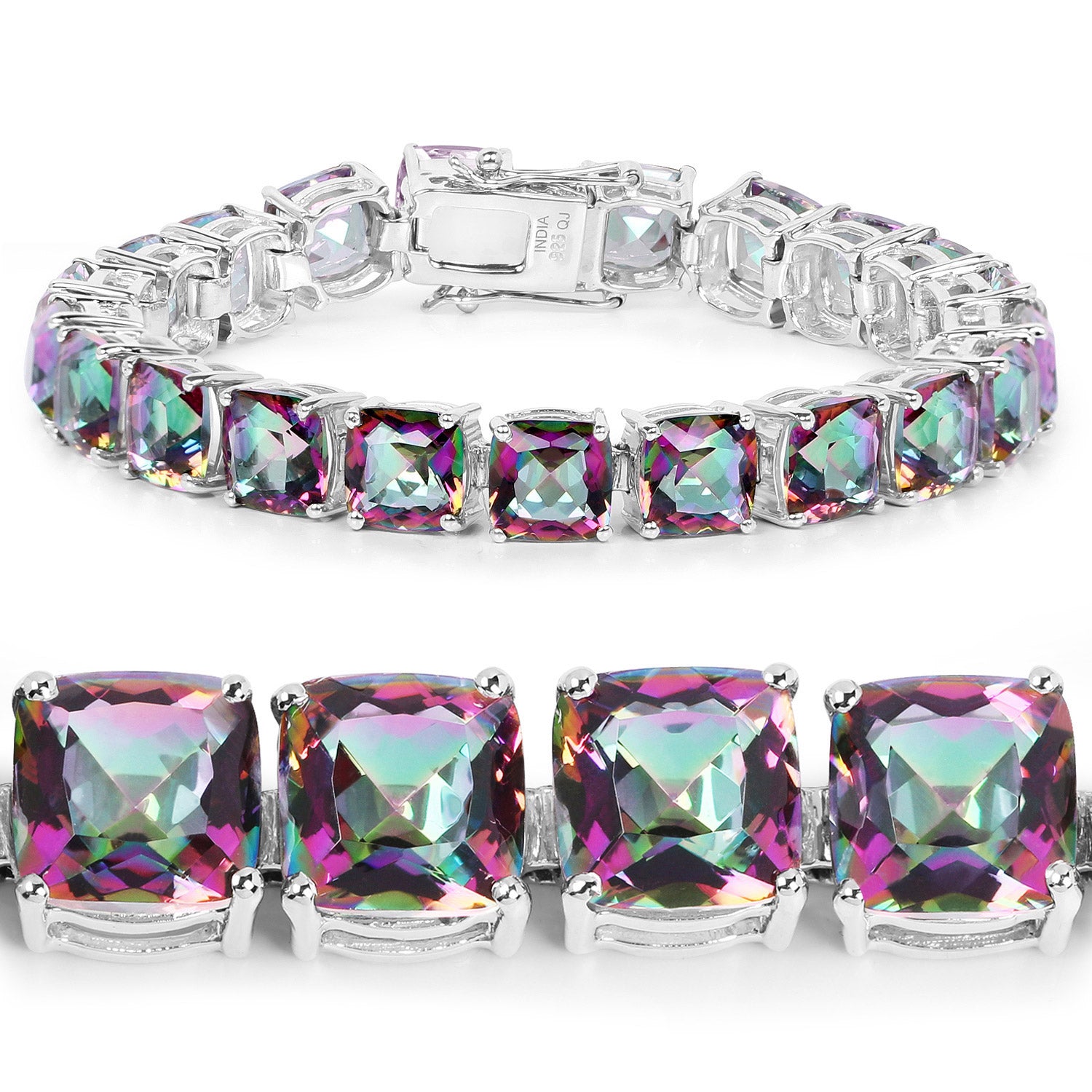 Genuine Rainbow Quartz Bracelet