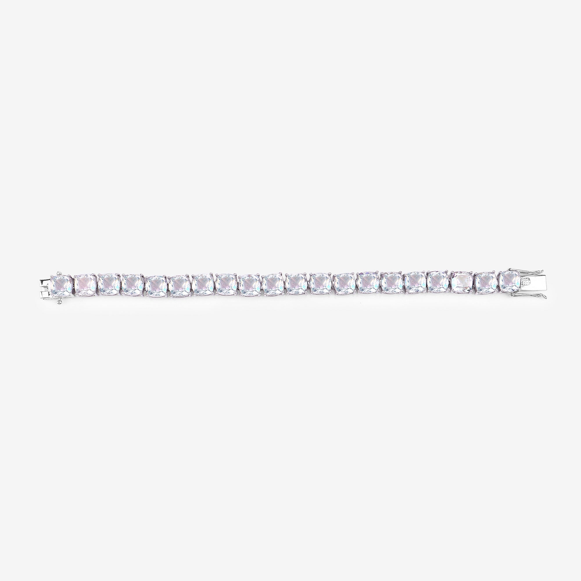 Genuine Opal Rainbow Quartz Tennis Bracelet