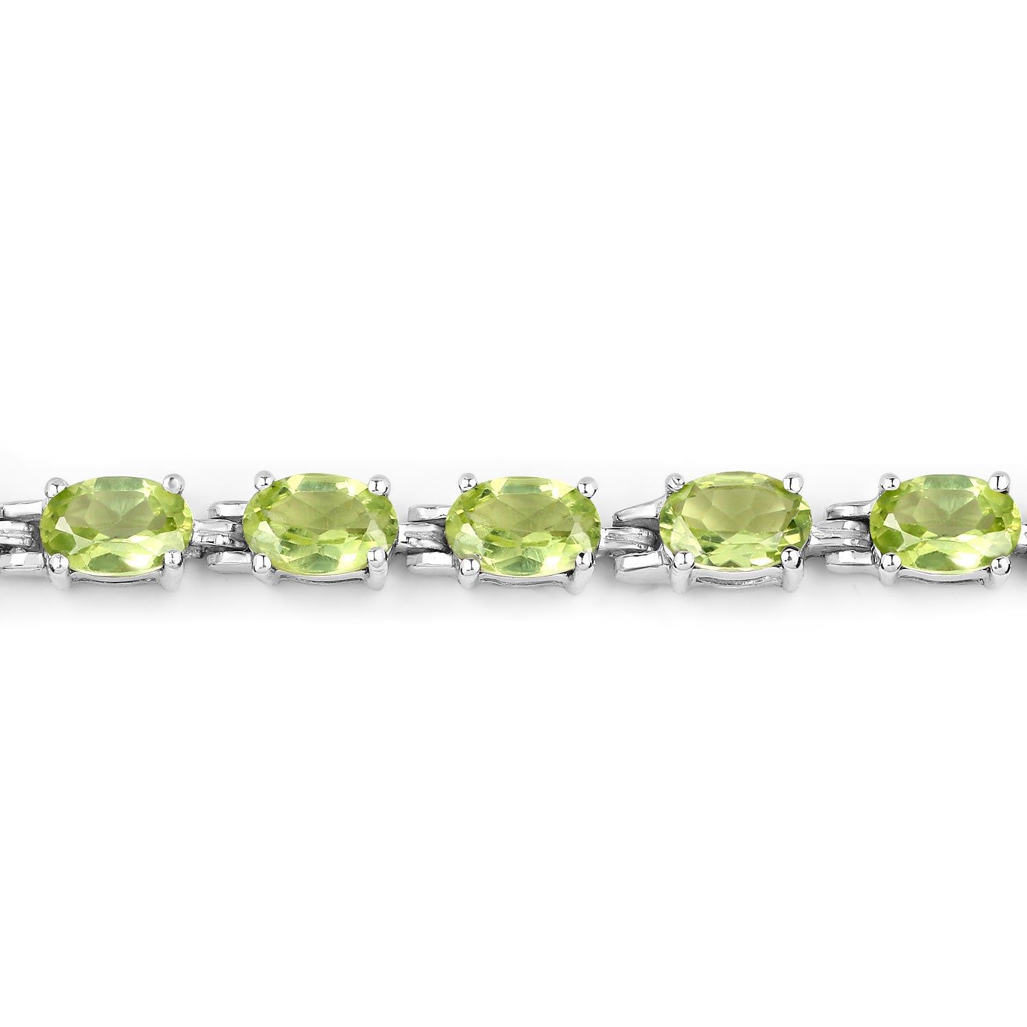 Natural Green Peridot Tennis Bracelet