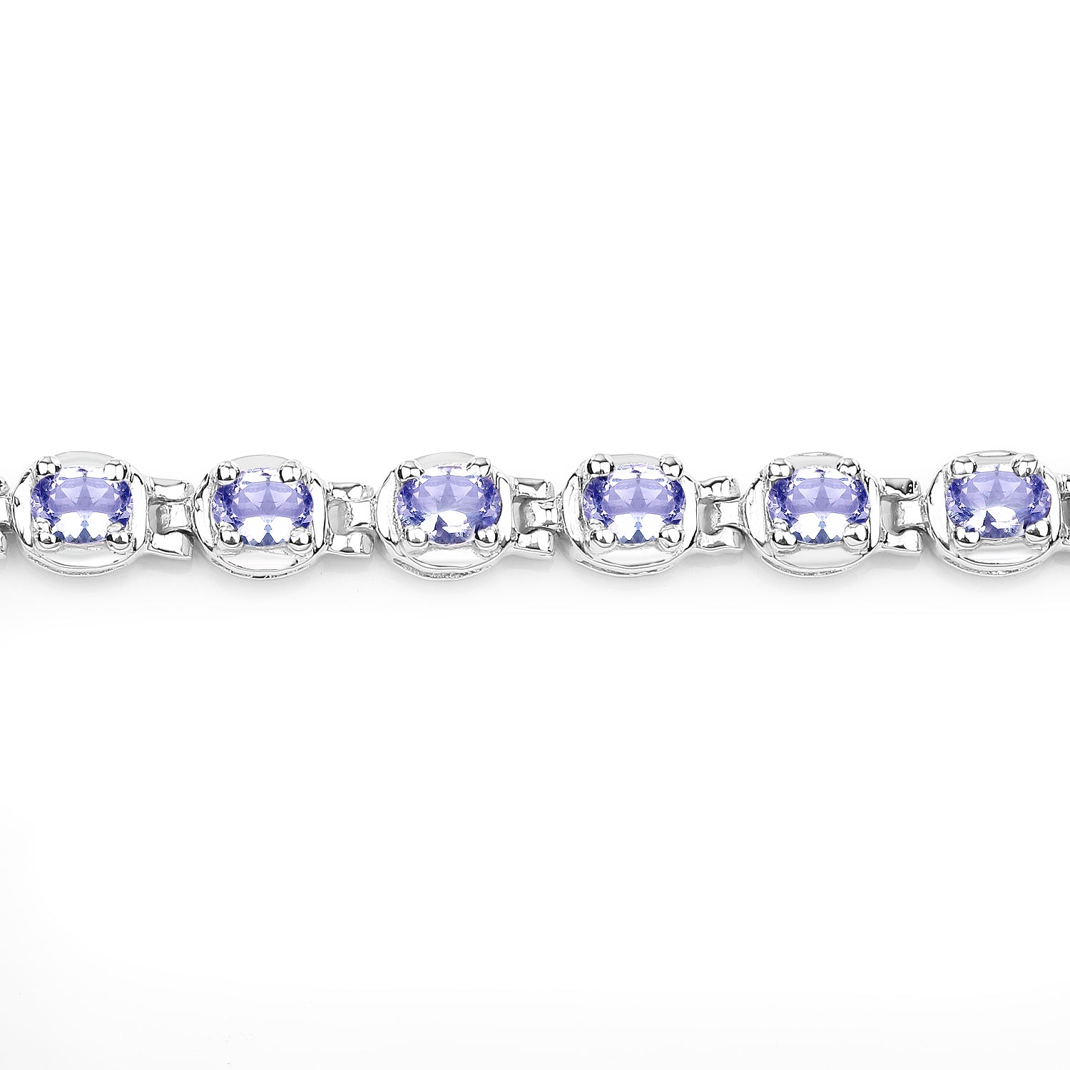 Genuine Tanzanite Tennis Silver Bracelet