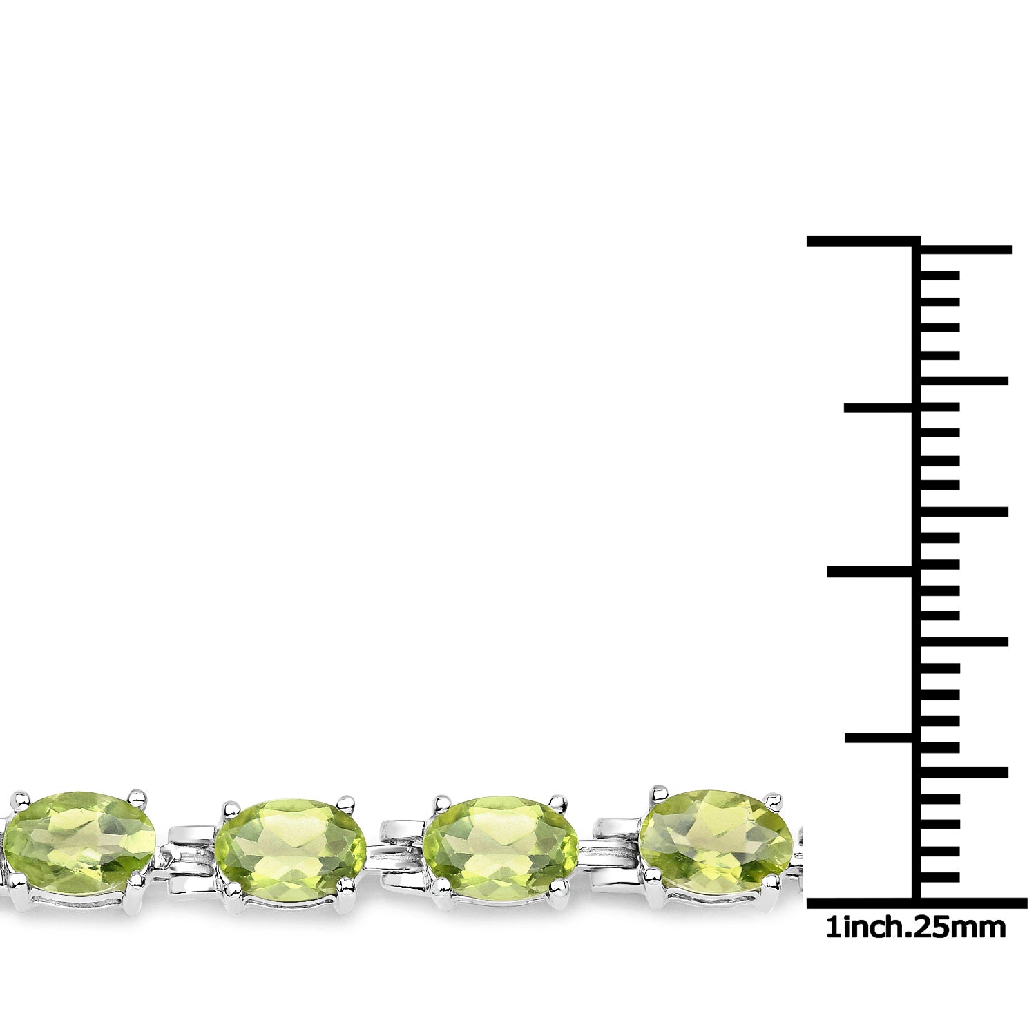 Genuine Green Peridot Tennis Bracelet