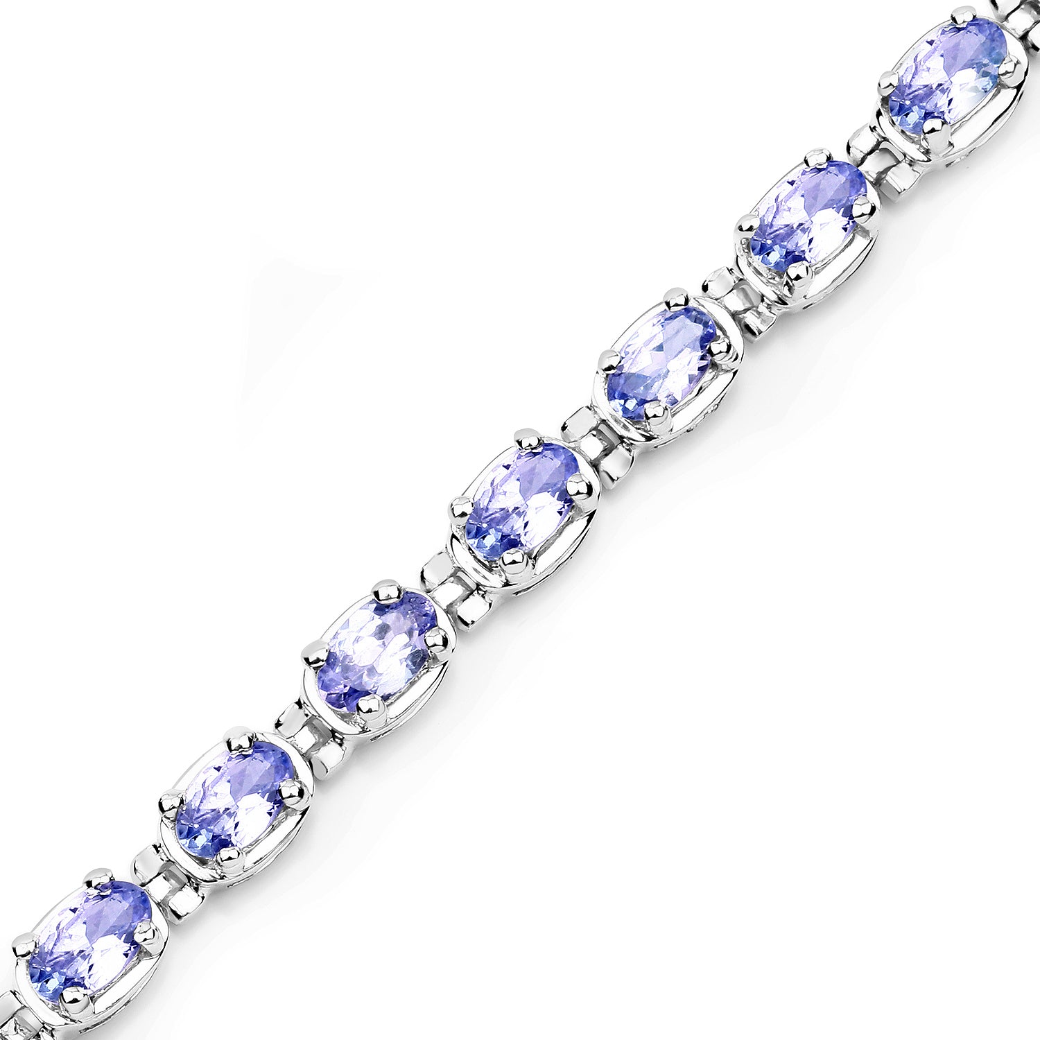Genuine Purple Tanzanite Tennis Bracelet Women